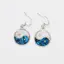 Cercei Yin Yang din scoica abalone, cu agatatoare
