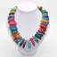 Colier agat multicolor pietre neuniforme