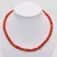 Colier coral rosu 4 randuri rasucit