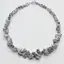Colier cuart gri electroplacat, pietre druzy