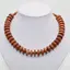 Colier goldstone maro rondele 15mm