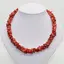 Colier handmade coral rosu chipsuri
