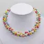 Colier handmade perle de cultura colorate M1