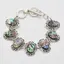 Bratara scoica abalone cu montura metal, oval