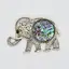 Brosa elefant cu scoica abalone 62mm