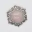 Brosa floare cu cuart roz 45mm