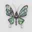 Brosa / Pandantiv fluture scoica abalone