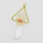 Pandantiv cristal de stanca cu palma lui Hamsa, auriu 65mm