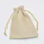 Saculet material textil crem 14x10cm