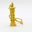 Breloc amuleta Feng Shui Pagoda cu 9 nivele aurie