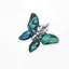 Pandantiv fluture din scoica abalone, model 2