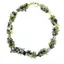 Colier handmade cu ametist, prehnit, sticla si elemente metalice