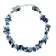Colier handmade cu lapis lazuli, sticla si elemente metalice