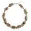 Colier handmade cu piatra lunii, sticla si elemente metalice