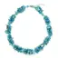 Colier handmade cu turcoaz, sticla si elemente metalice