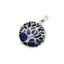 Pandantiv lapis lazuli rotund cu montura pomul vietii 27mm