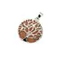 Pandantiv cuart orange rotund cu montura pomul vietii 27mm