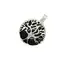 Pandantiv goldstone albastru rotund cu montura pomul vietii 27mm