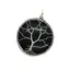 Pandantiv goldstone albastru rotund cu montura pomul vietii 45mm