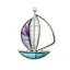 Brosa / Pandantiv corabie din sidef multicolor