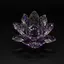 Floare de lotus Mov din cristal de sticla - 8cm