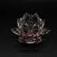 Floare de lotus Rosu din cristal de sticla - 8cm