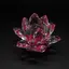 Floare de lotus Roz din cristal de sticla - 8cm