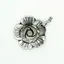 Pandantiv floare sidef gri 34mm