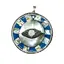 Pandantiv rotund sidef si marcasite - cu ochi