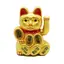 Pisica norocoasa Maneki Neko aurie cu mesaje 14cm