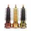 Set 3 Statuete Feng Shui Pagoda cu 9 niveluri din metal - 13cm