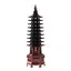 Statueta Feng Shui Pagoda cu 9 niveluri din metal, cupru - 13cm