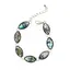 Bratara scoica abalone cu montura metal, oval - model 6