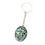 Breloc scoica abalone oval cu montura 40mm