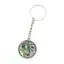 Breloc scoica abalone rotund cu montura 32mm
