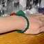 Bratara agat verde sfere fatetate 6mm