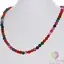 Colier agat multicolor sfere fatetate 6mm