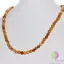 Colier coral fosilic galben sfere 6mm
