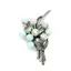 Brosa buchet flori amazonit - 62mm