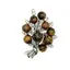 Brosa buchet flori ochi de tigru - 50mm