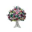 Brosa copac colorat din metal - argintiu