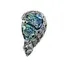 Brosa paun cu scoica abalone - 60mm