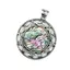Pandantiv scoica abalone cu montura rotund cu stea 40mm