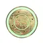 Suport lemn ardere betisoare parfumate rotund cu elefant, verde - 8cm