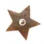 Suport lemn ardere betisoare parfumate, Stea cu Yin Yang - 10cm