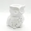 Vas aromaterapie din ceramica, Bufnita alba 10cm
