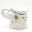 Vas aromaterapie din ceramica, elefant alb cu trompa ridicata, model 1