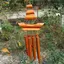 Clopotei de vant din lemn cu 8 tuburi - 65cm, model 9