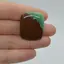 Cabochon crisopraz bio 30x26x7mm A18