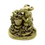 Statueta Feng Shui Bivol auriu cu pepita si broasca raioasa - 7 cm
